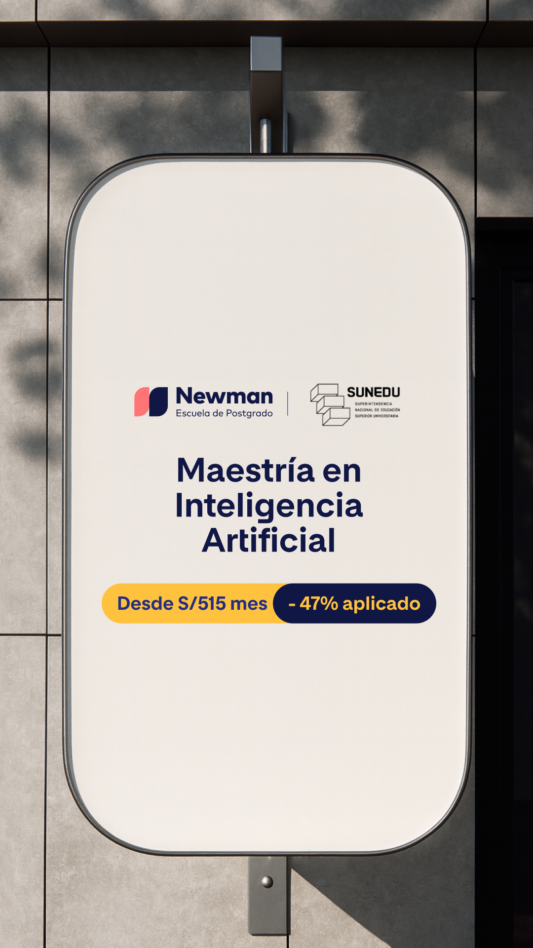 Escuela de Posgrado Newman Facebook ad