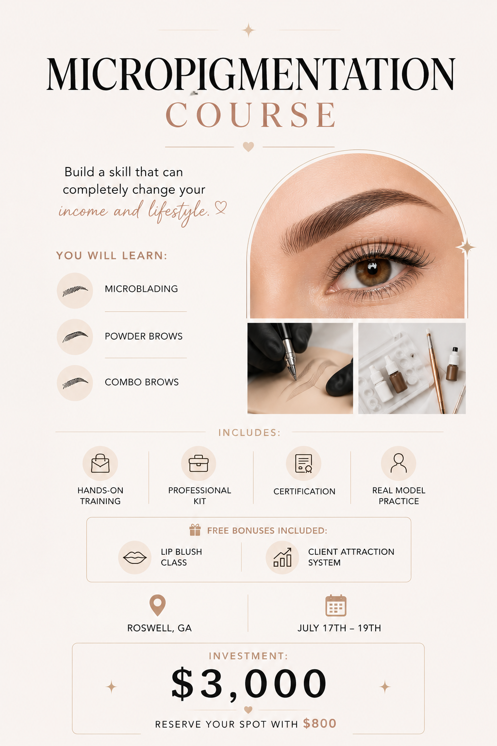 Tania Russell Beauty Academy Facebook ad