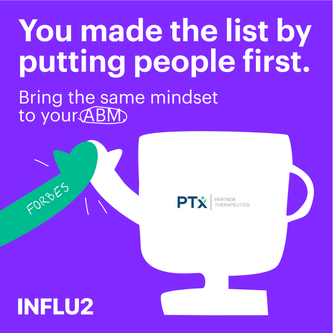 Influ2 x B2B marketing Facebook ad: Make ABM about people, not logos
