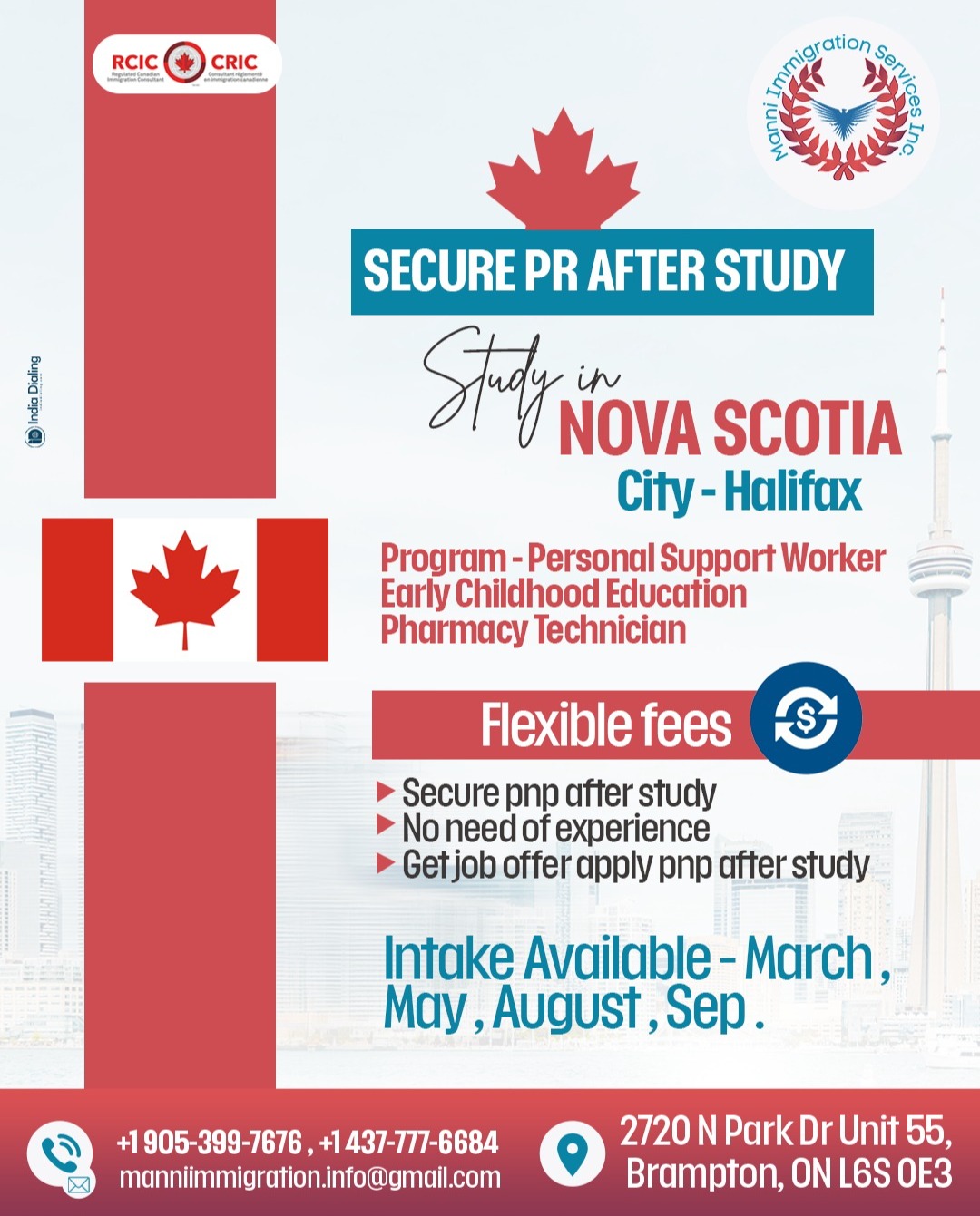 manni_immigration Facebook ad: Secure PR after Study In Nova Scotia