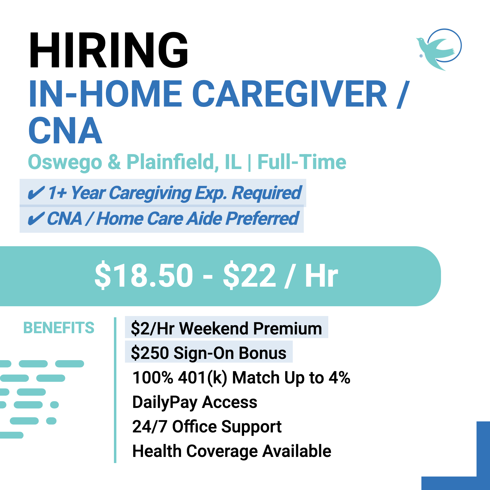 Hireline Healthcare Jobs Facebook ad: Home Care Aide/ CNA Application
