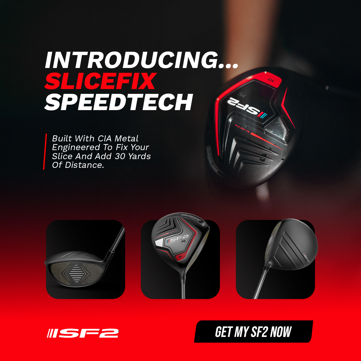 Performance Golf Facebook ad