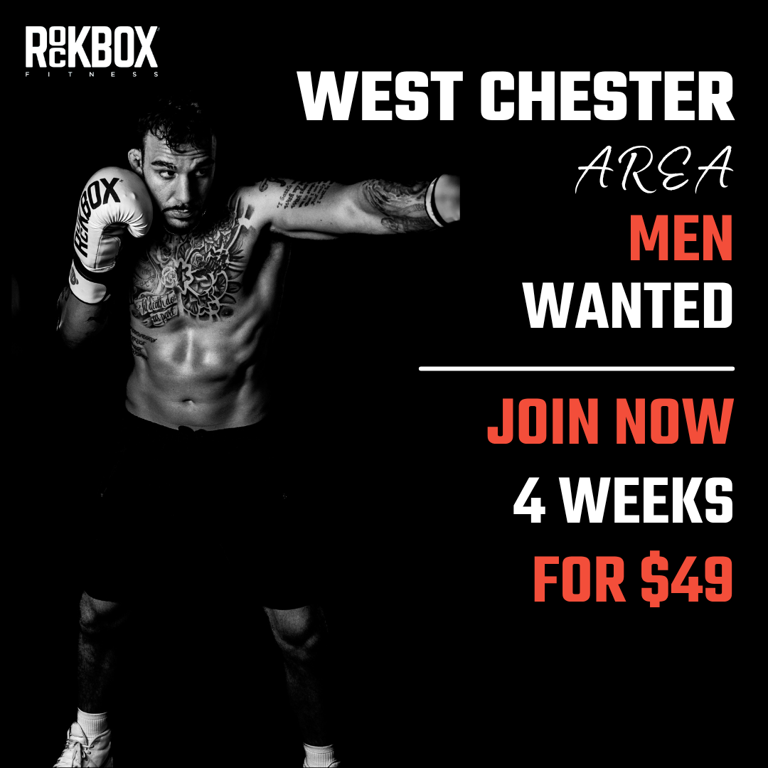 RockBox Fitness West Chester Facebook ad: DONโT JUST TALK ABOUT CHANGE-๐ ๐๐๐ ๐๐ง ๐๐๐ฃ๐ฃ๐๐ก.