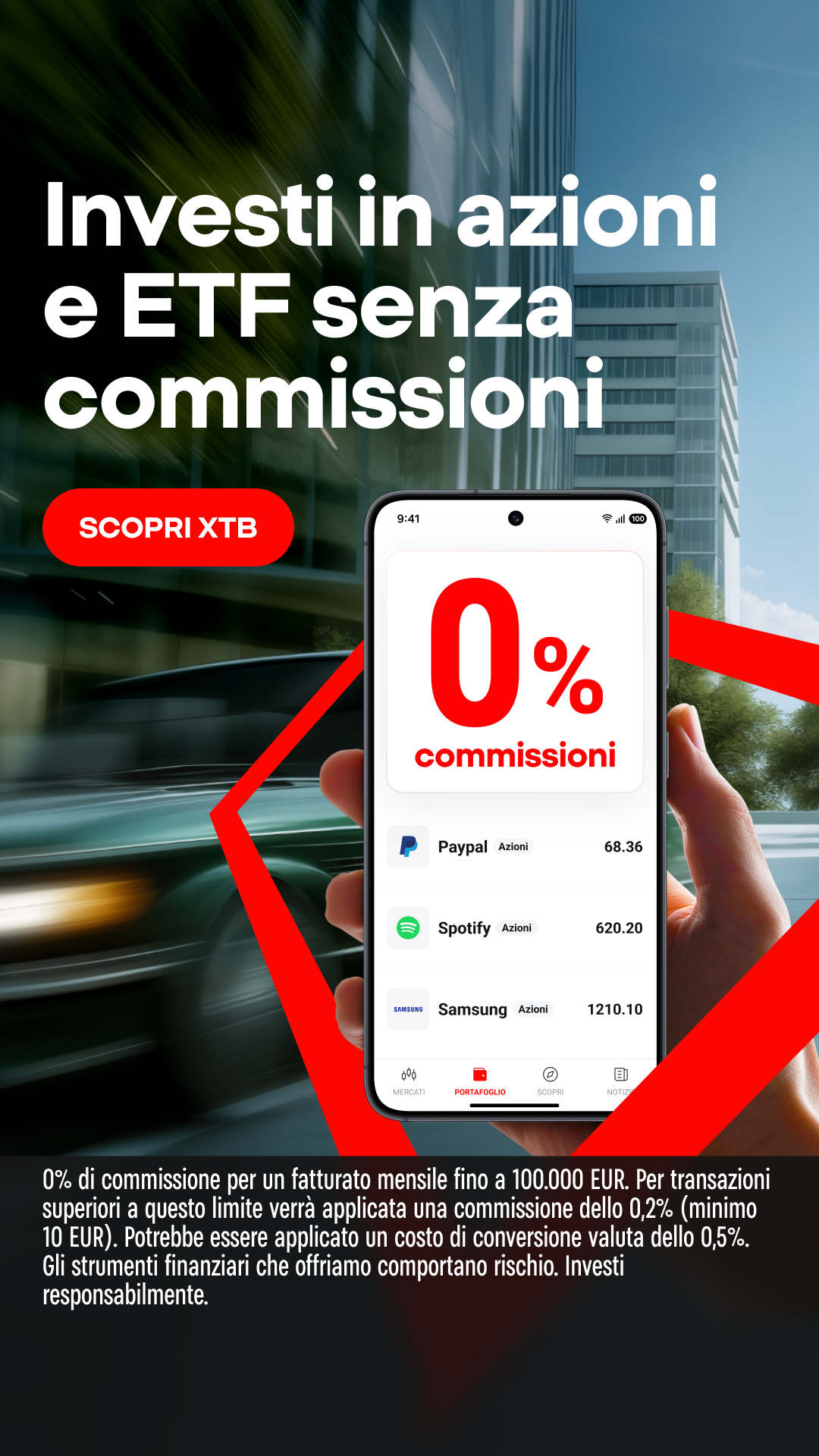 XTB Online Trading Facebook ad