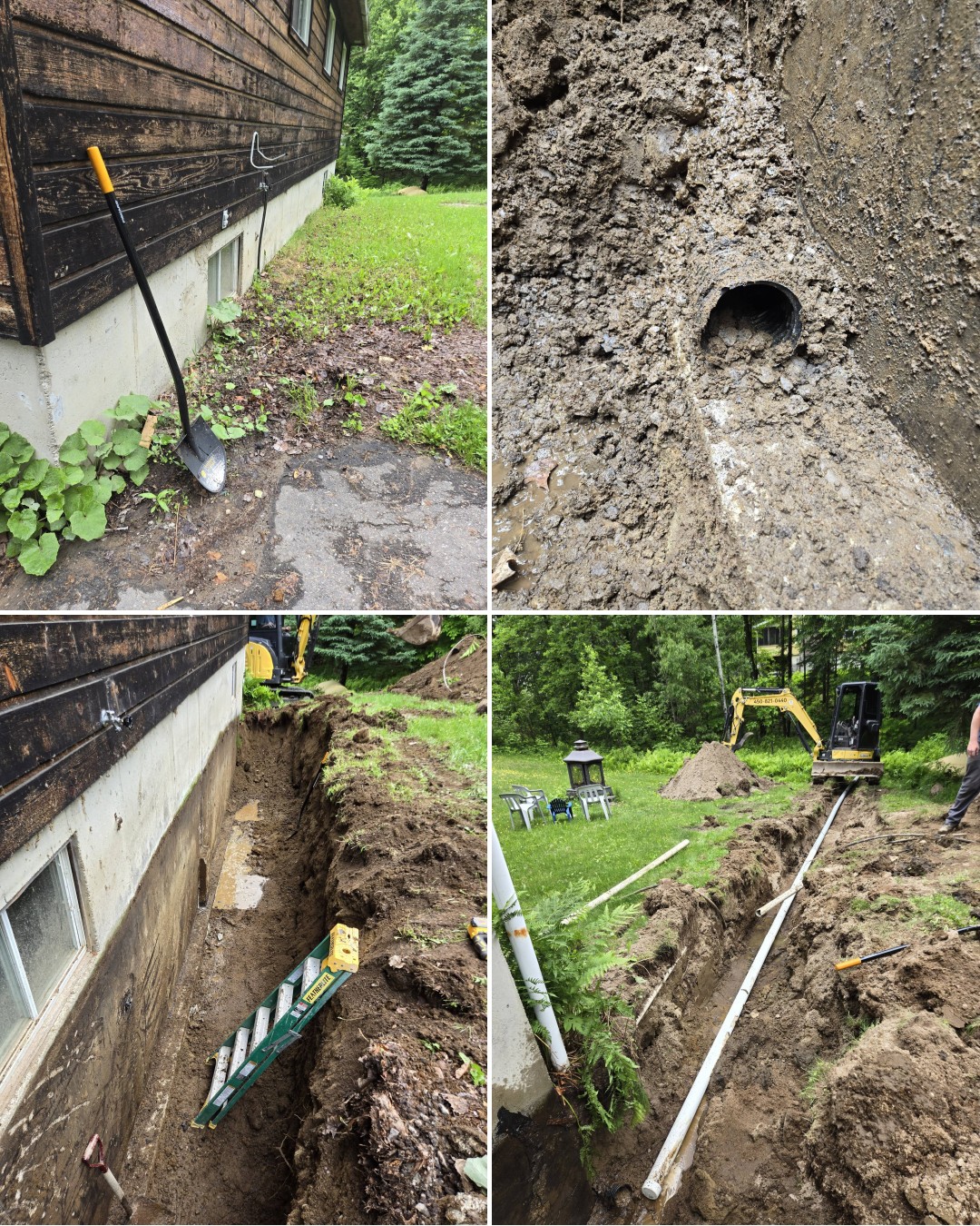Excavation Max arsenault inc. Facebook ad: Un beau projet de réfection de drain français…