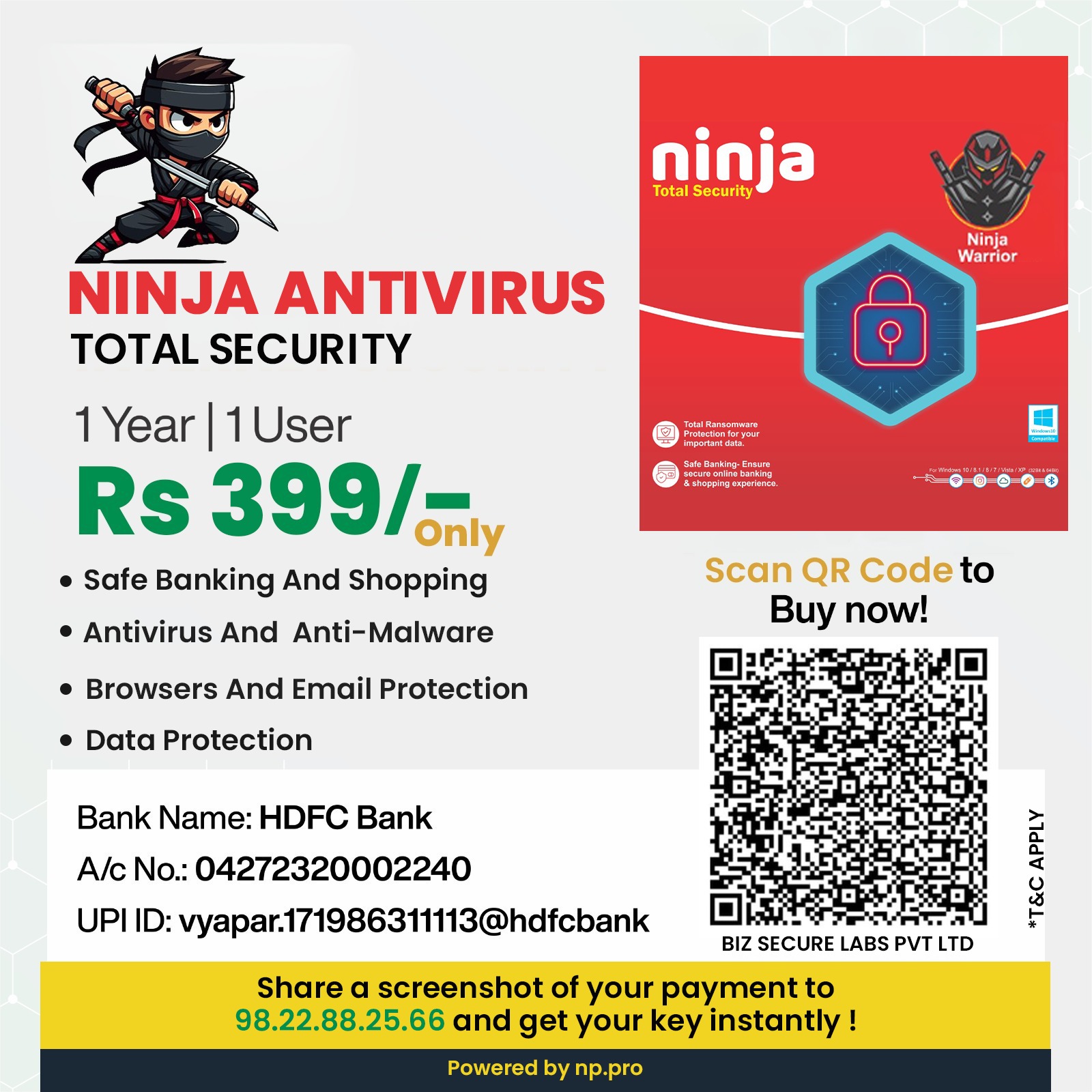 Ninja Antivirus Facebook ad: Advanced Protection for Your Digital Life