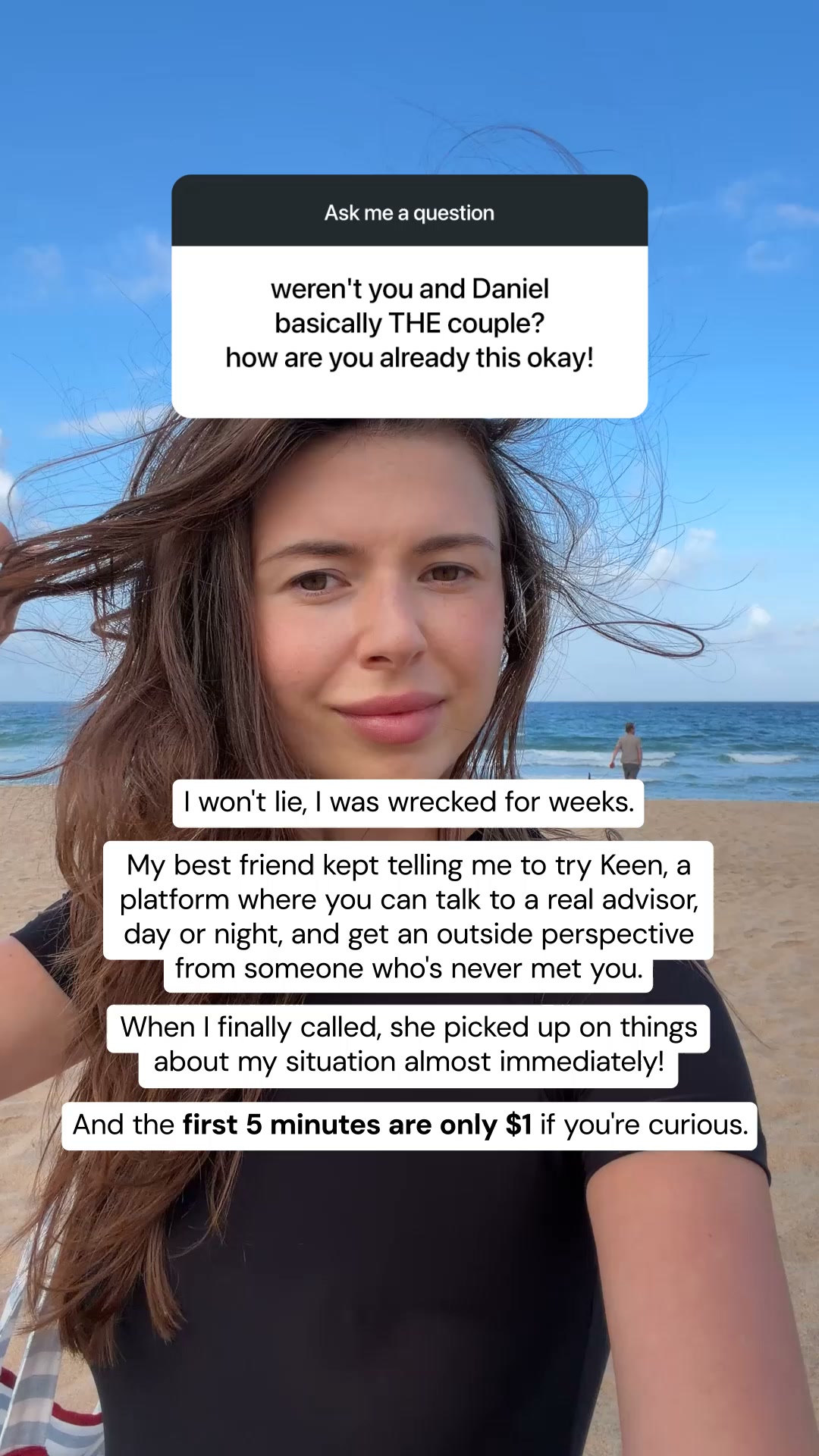 Keen.com Facebook ad: Let’s normalize guidance