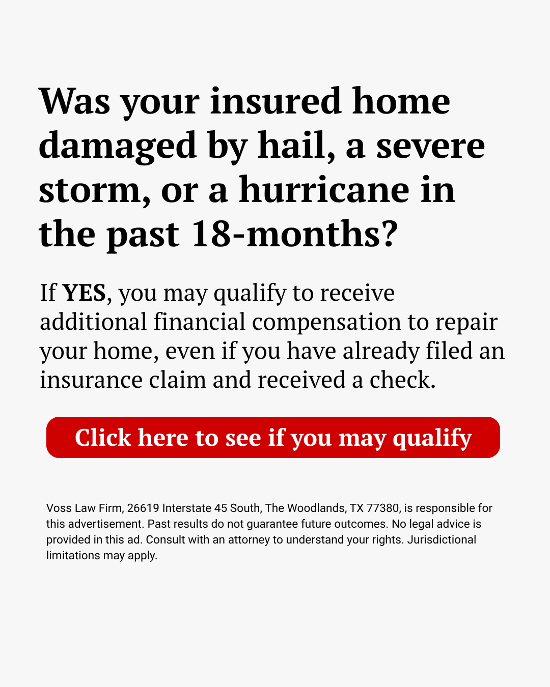 The Geisheker Group, Inc. Facebook ad: Denied Storm Damage Claim? Get a Free Claim Review