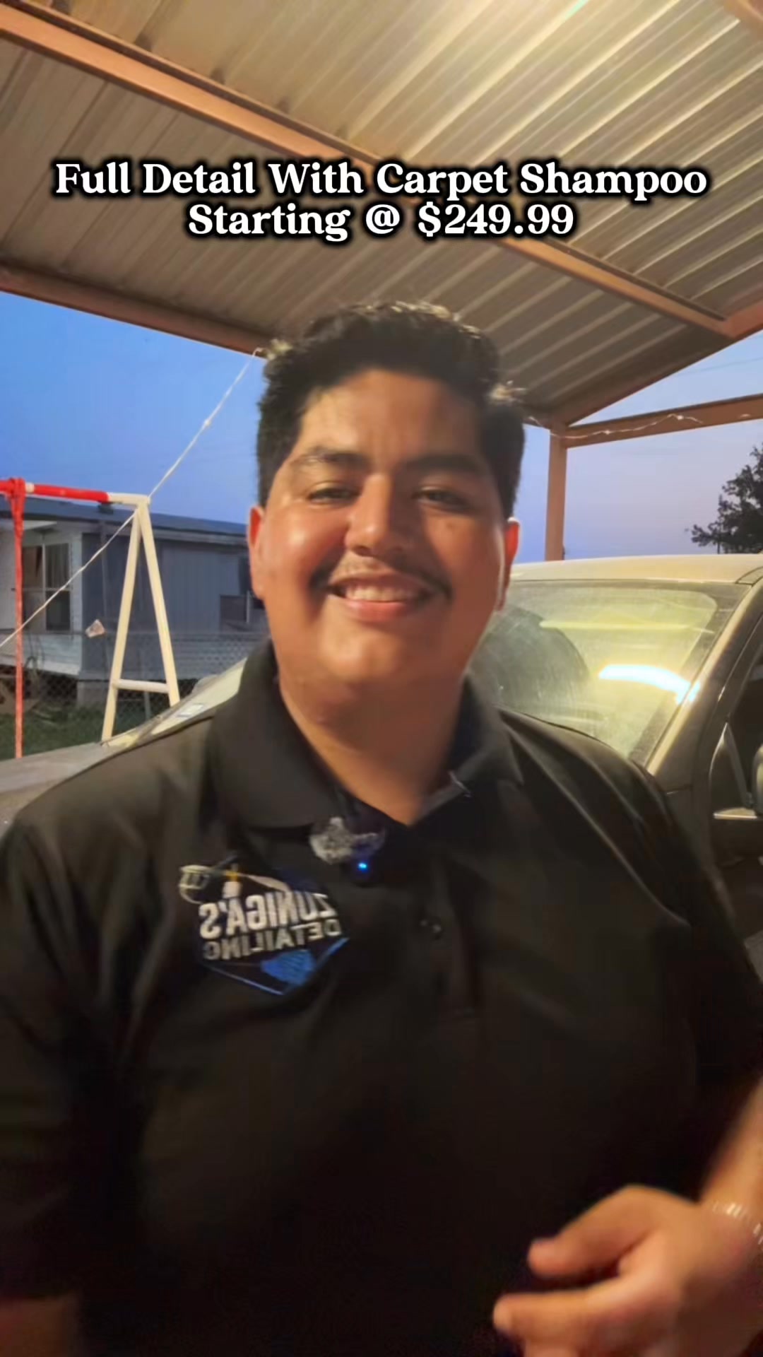 Zuniga’s Mobile Detailing Facebook ad: Claim Your FREE Carpet Shampoo Upgrade!