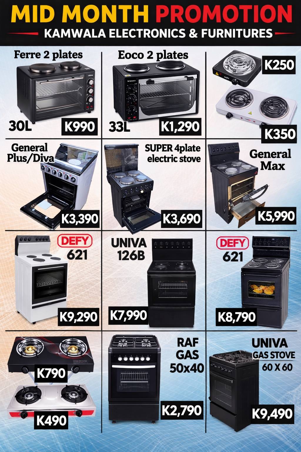 Kamwala Electronics & Furniture's Facebook ad: Finding us is easy!