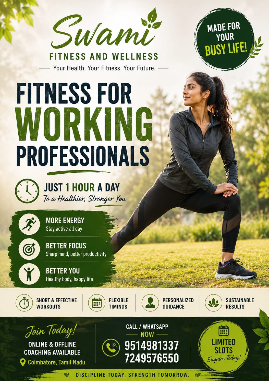 Swami Fitness & Wellness Facebook ad: Start Your Fitness Journey at Home (No Gym Needed)