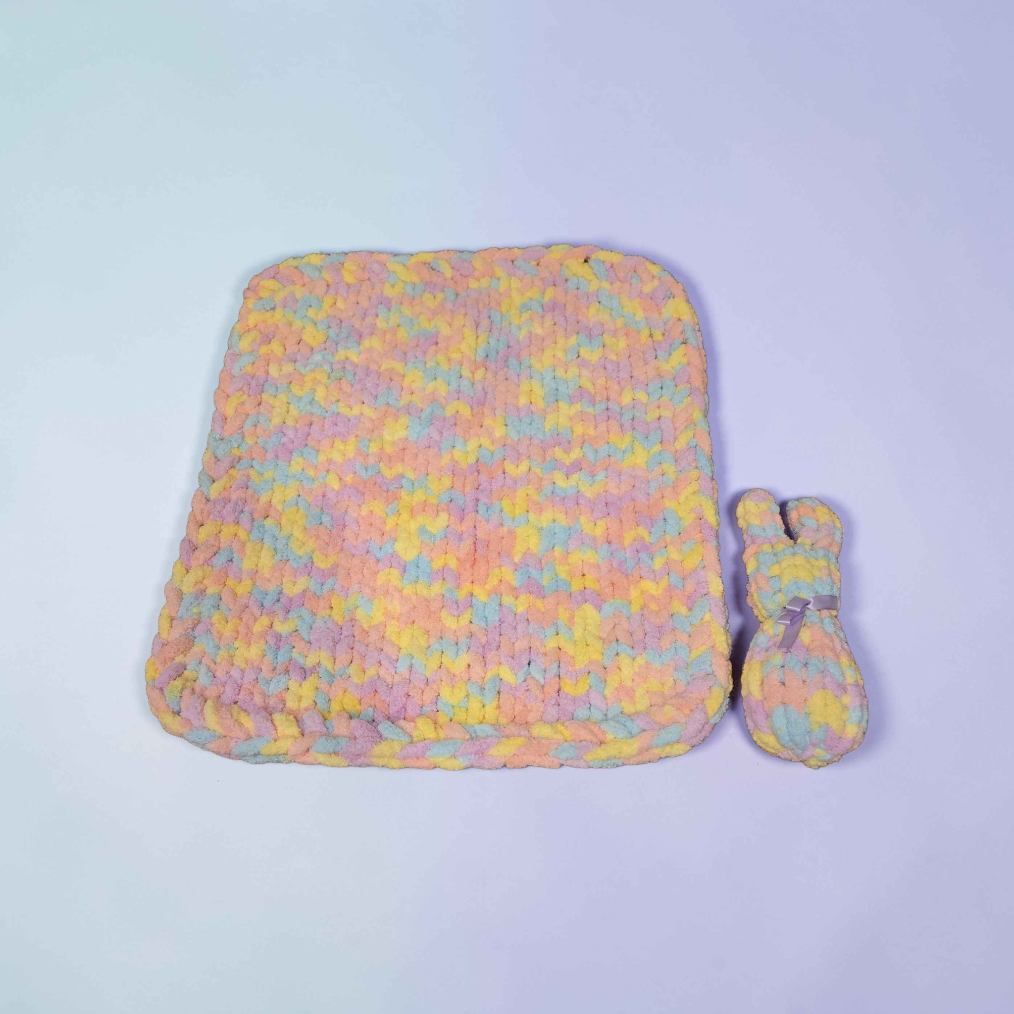 Juanita Ocasio Facebook ad: Pastel Chunky Knit Baby Mat Set