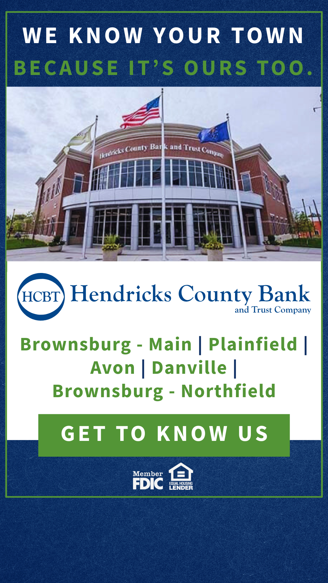 Hendricks County Bank and Trust Company Facebook ad from Oct 9, 2025