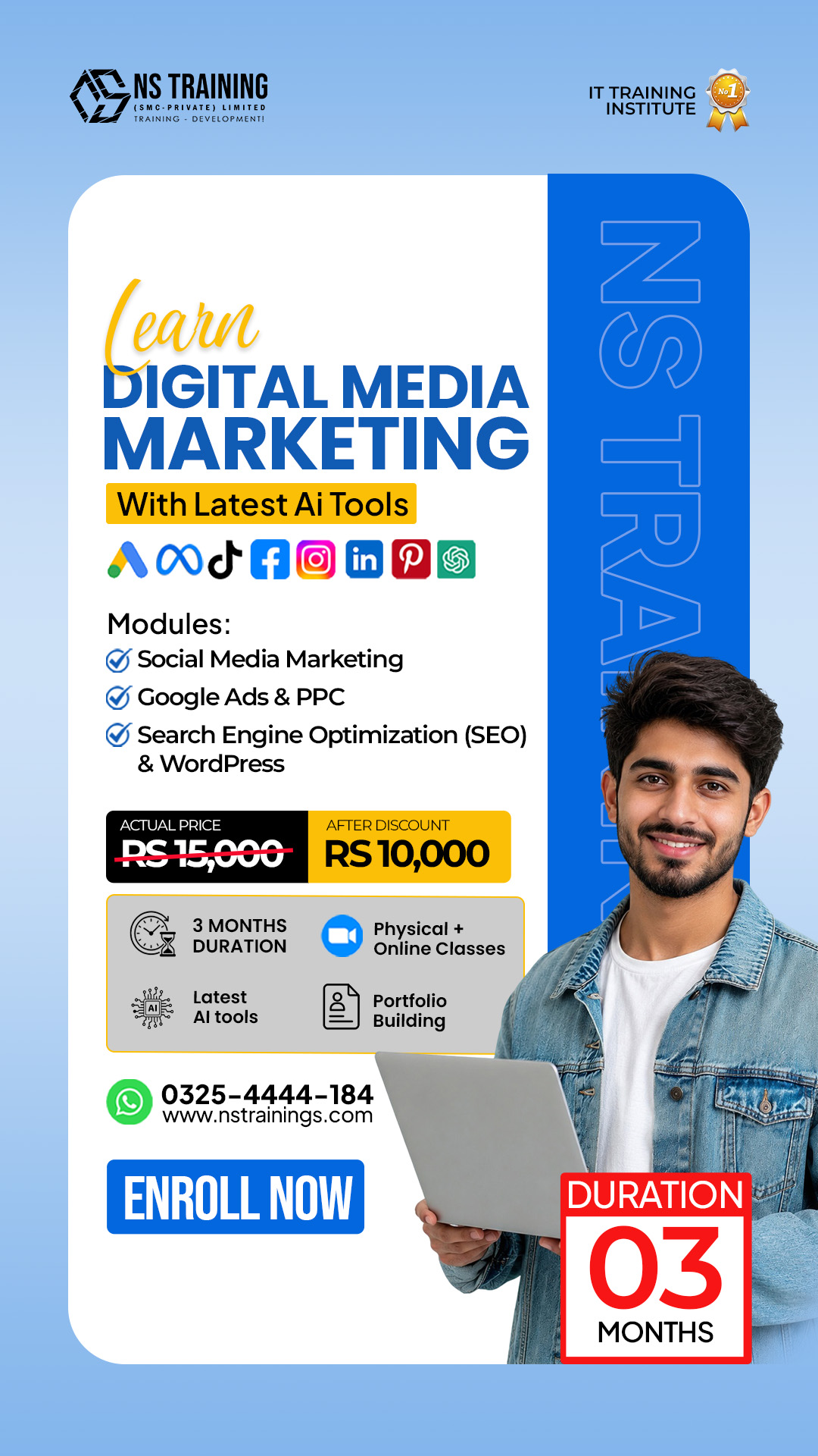 NS Training SMC PVT Ltd Facebook ad