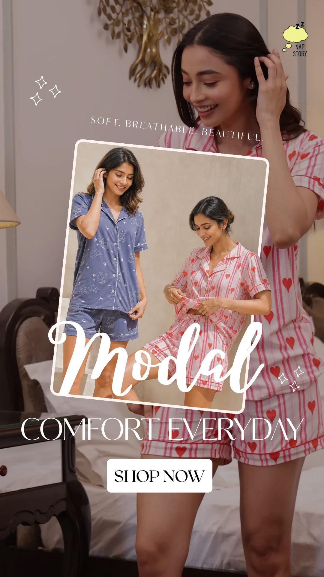 Napstory Facebook ad: Comfy just got a whole lot cooler!