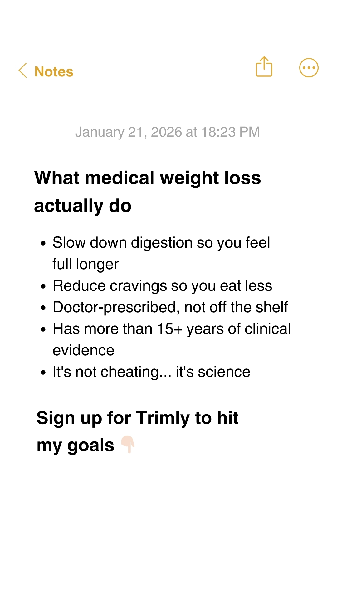 Trimly Facebook ad