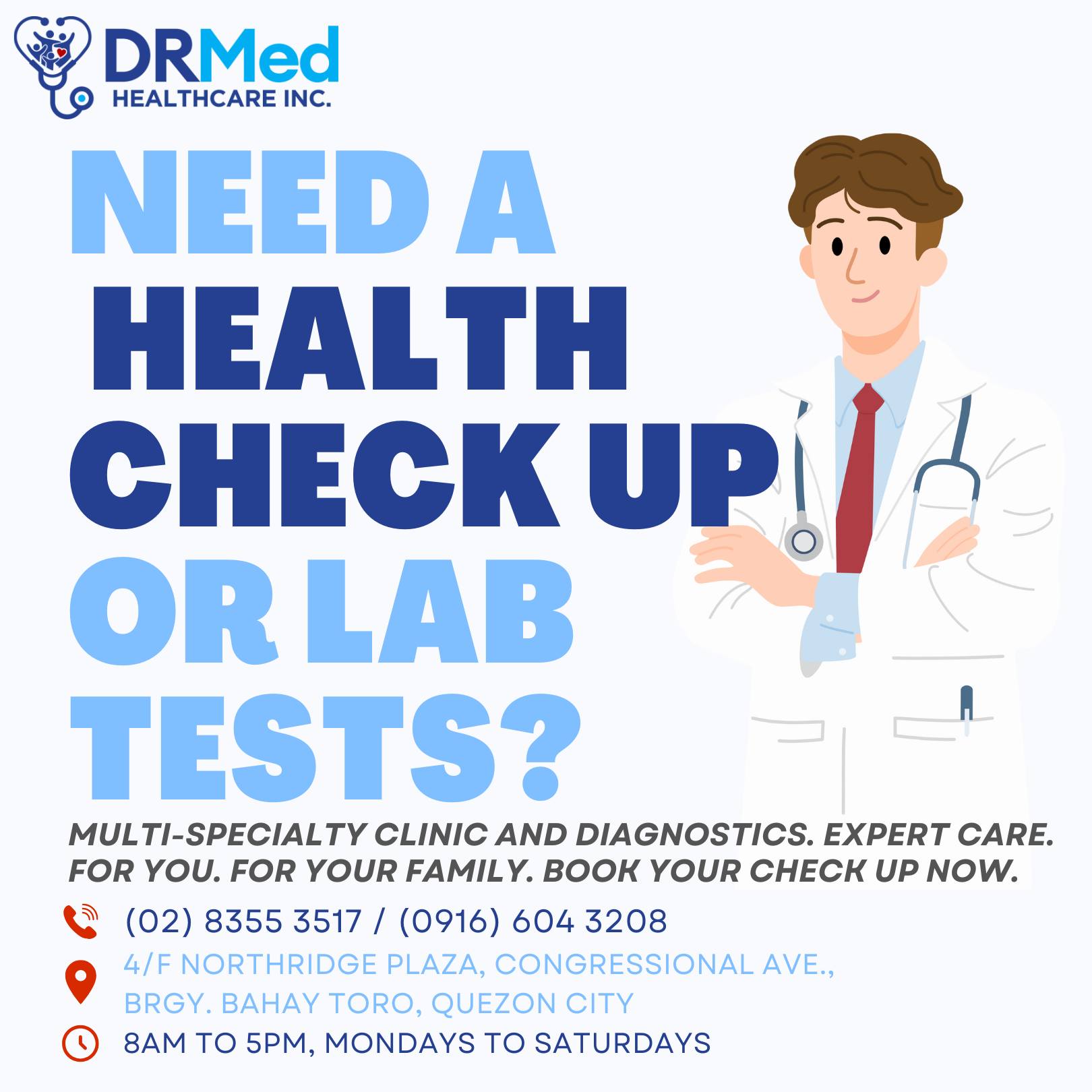 DRMed Healthcare Inc - Congressional Facebook ad: 𝗡𝗘𝗘𝗗 𝗔 𝗛𝗘𝗔𝗟𝗧𝗛 𝗖𝗛𝗘𝗖𝗞 𝗨𝗣 𝗢𝗥 𝗟𝗔𝗕…