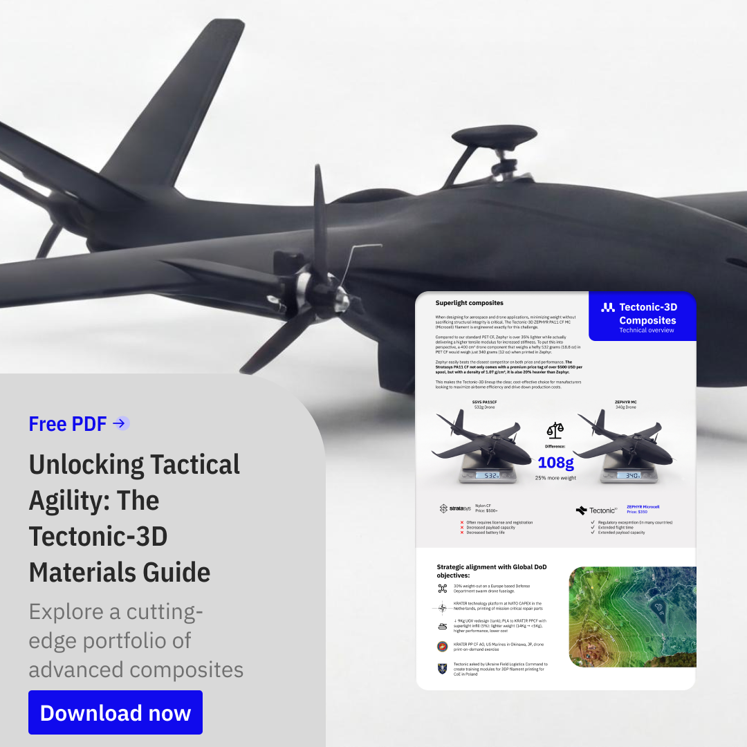UltiMaker Facebook ad: Free PDF guide on advanced composites for Defense…
