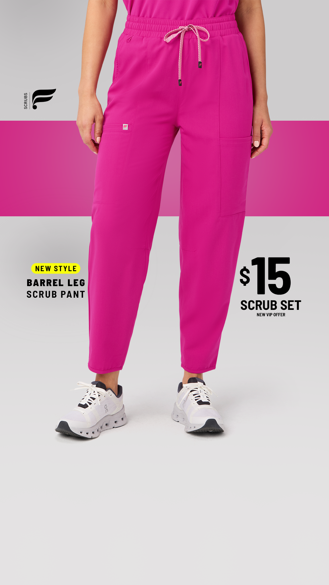 Fabletics Scrubs Facebook ad