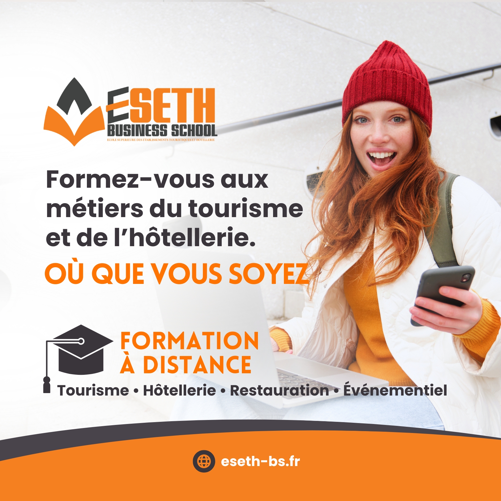ESETH Paris Facebook ad: Campus à distance