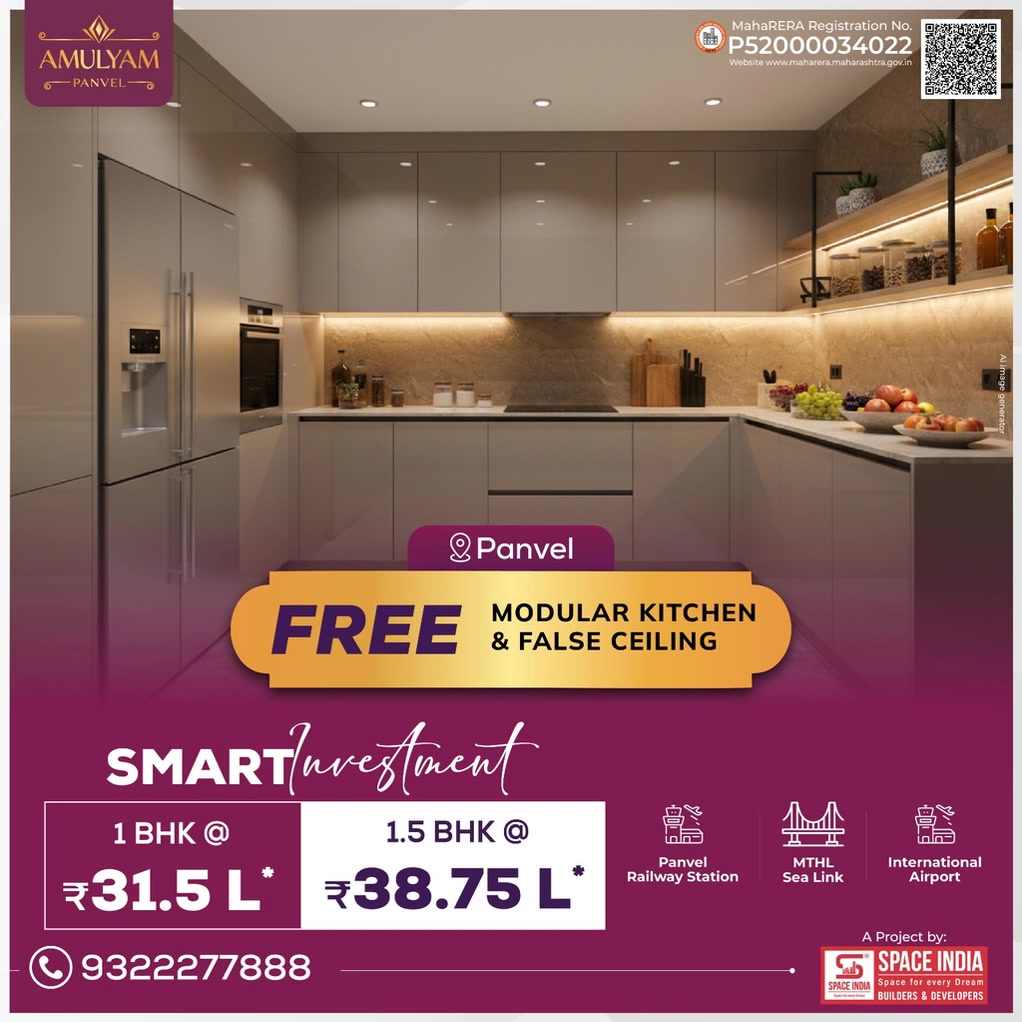 Space India Facebook ad: 1 BHK @ ₹31.5 Lacs* in Panvel