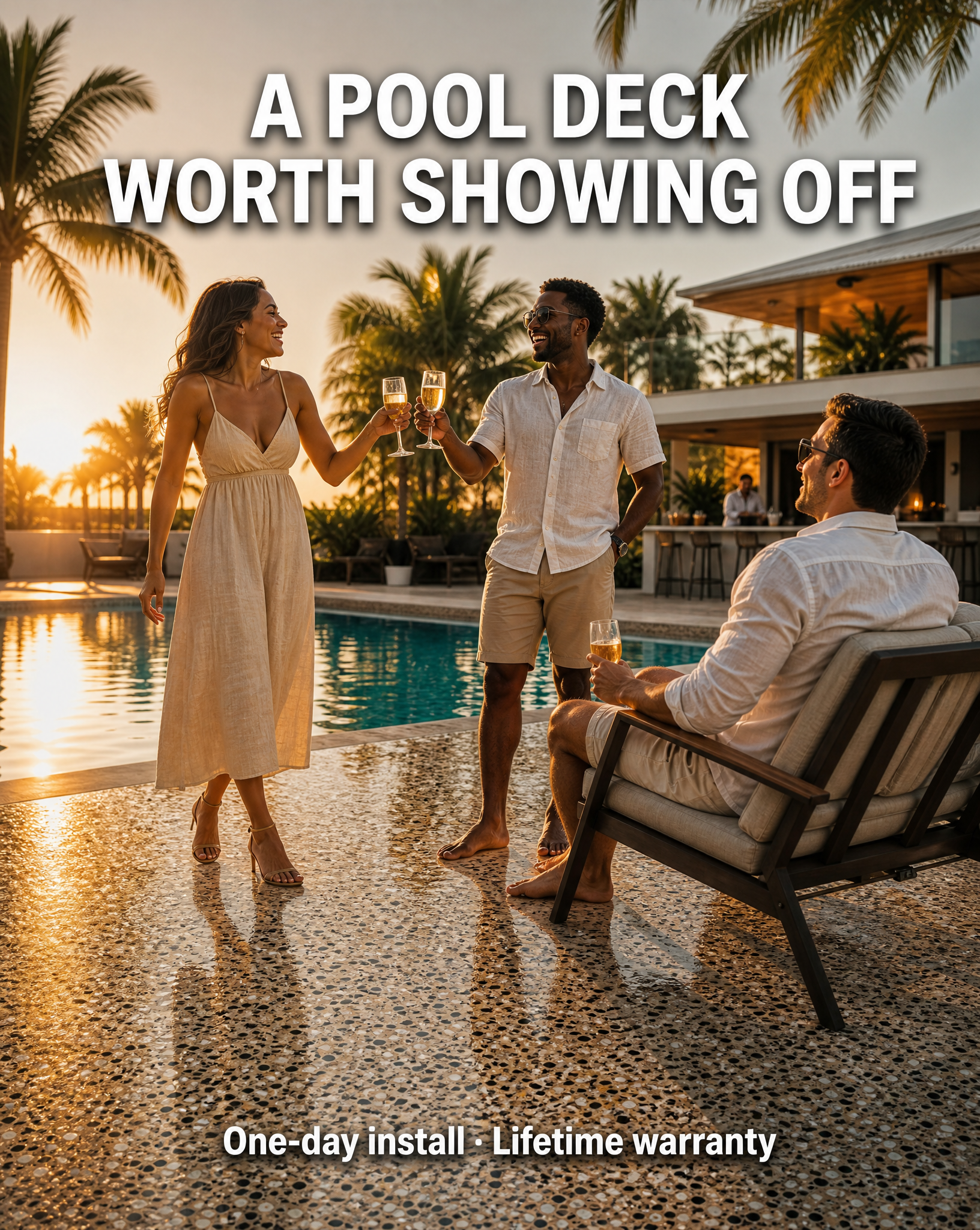 Epoxy masters miami Facebook ad: A pool deck worth showing off