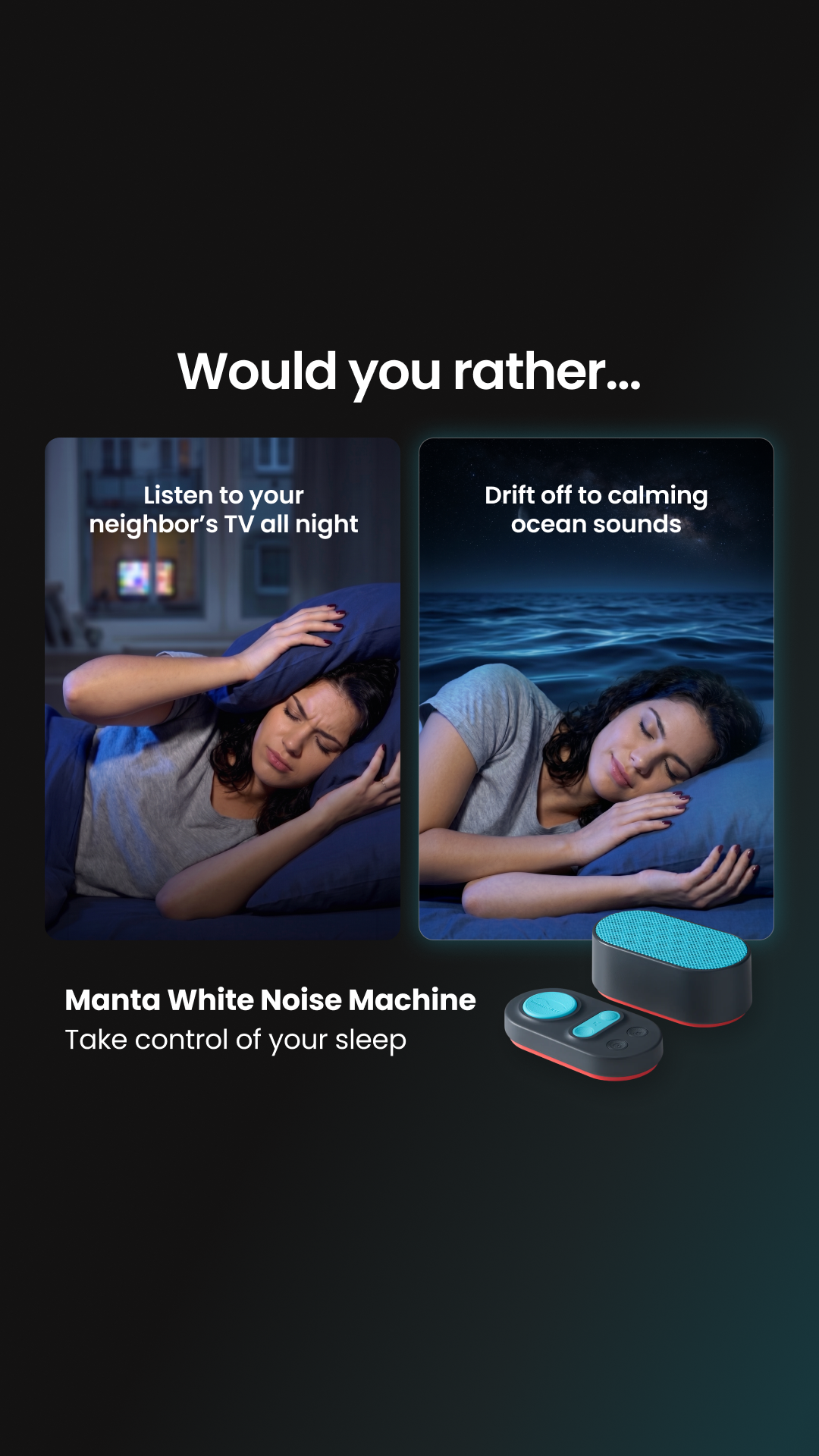Manta Sleep Facebook ad