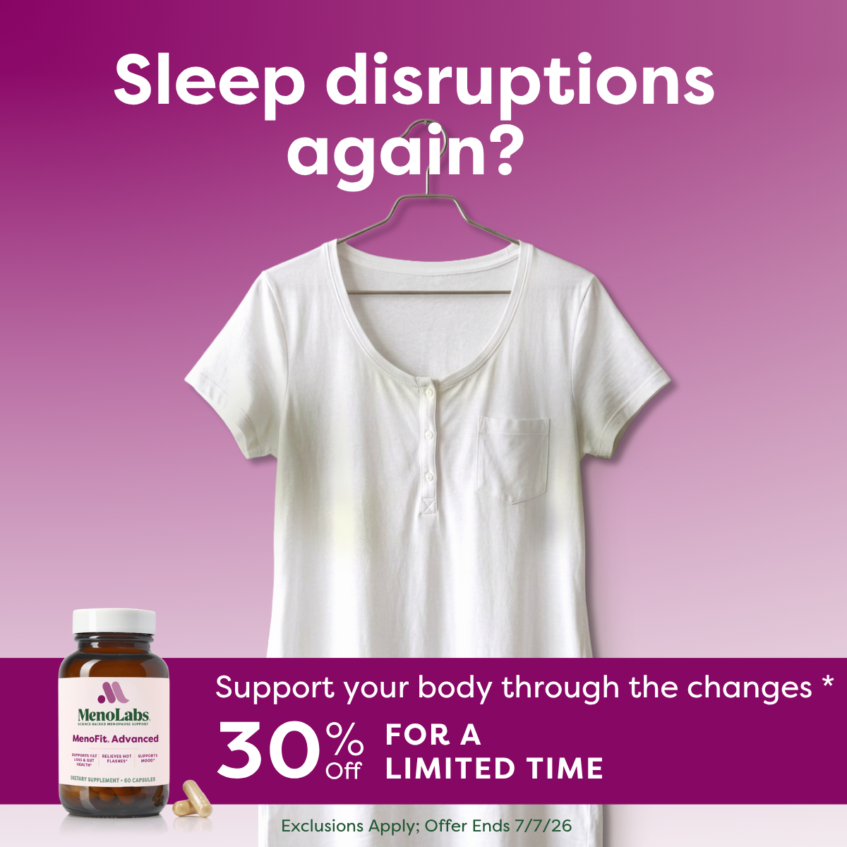 MenoLabs Facebook ad