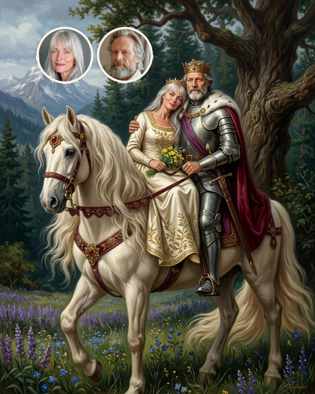 Turn Me Royal Facebook ad: The eternal portrait of your family's love