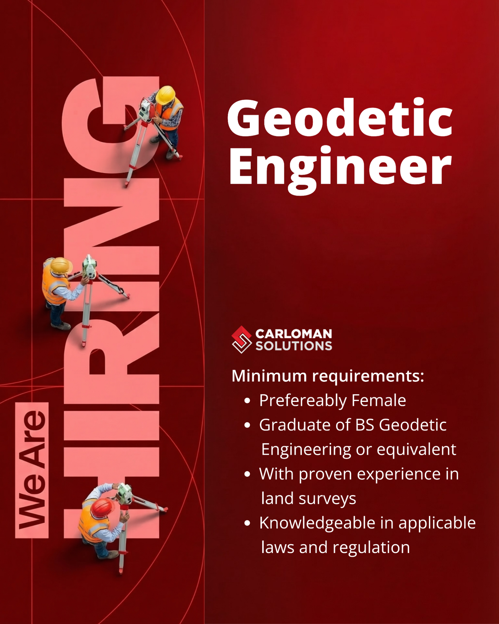 Carloman Solutions Incorporated Facebook ad: Interested? Send your resume our way and let's talk.