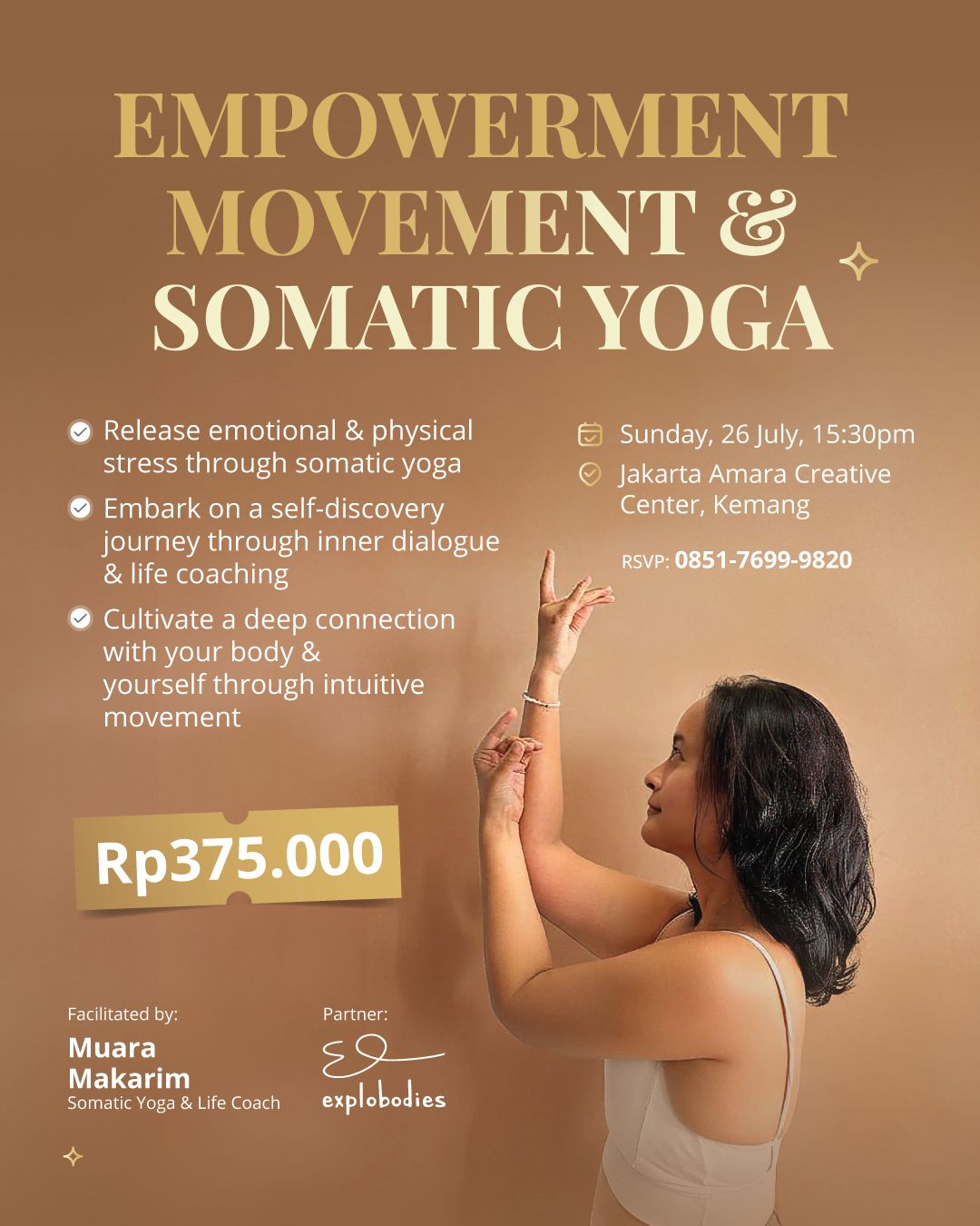 Muara Makarim Facebook ad: Empowerment Movement & Somatic Yoga