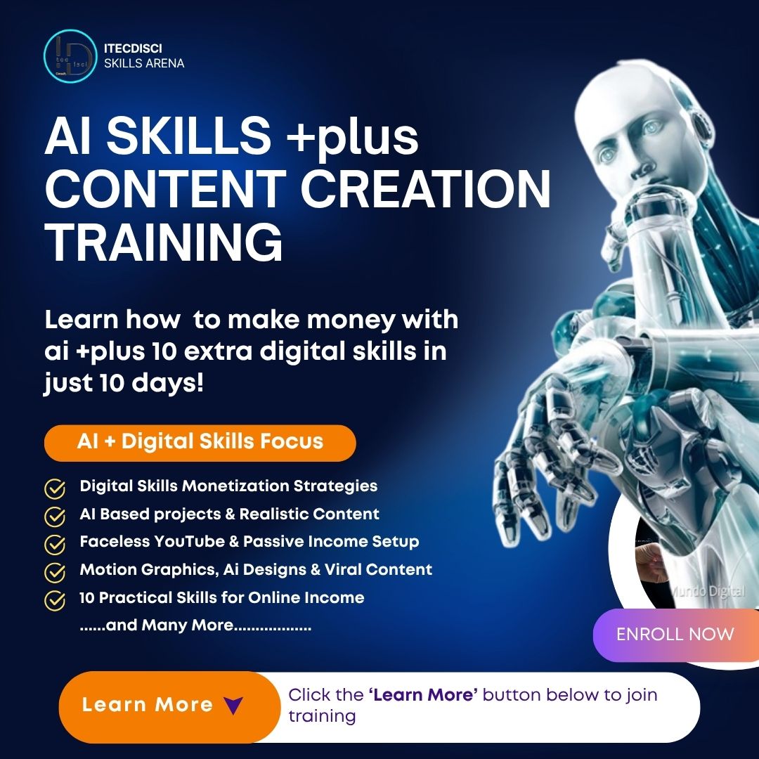 Techy Skills Training Facebook ad: Master AI, Content Creation & Video Editing Fast