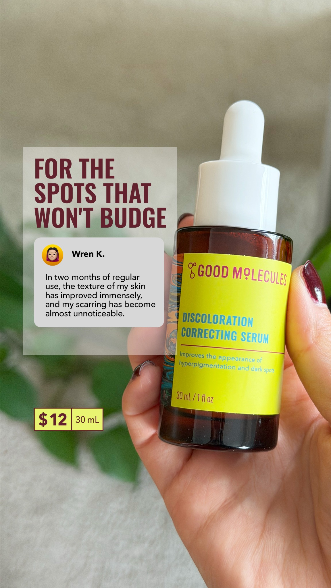 Good Molecules Facebook ad: Over 5,000 Reviews