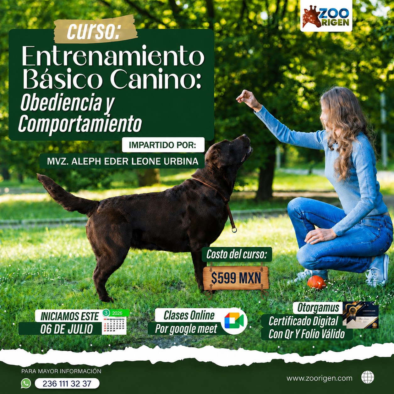 Zoorigen Facebook ad: Obediencia Canina: Entrenamiento para un Comportamiento…