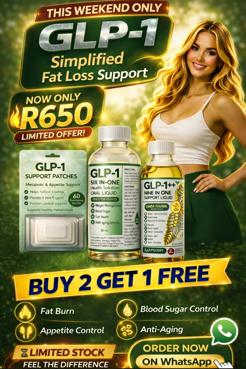 Jan Botha Facebook ad: Get you 3 products today.