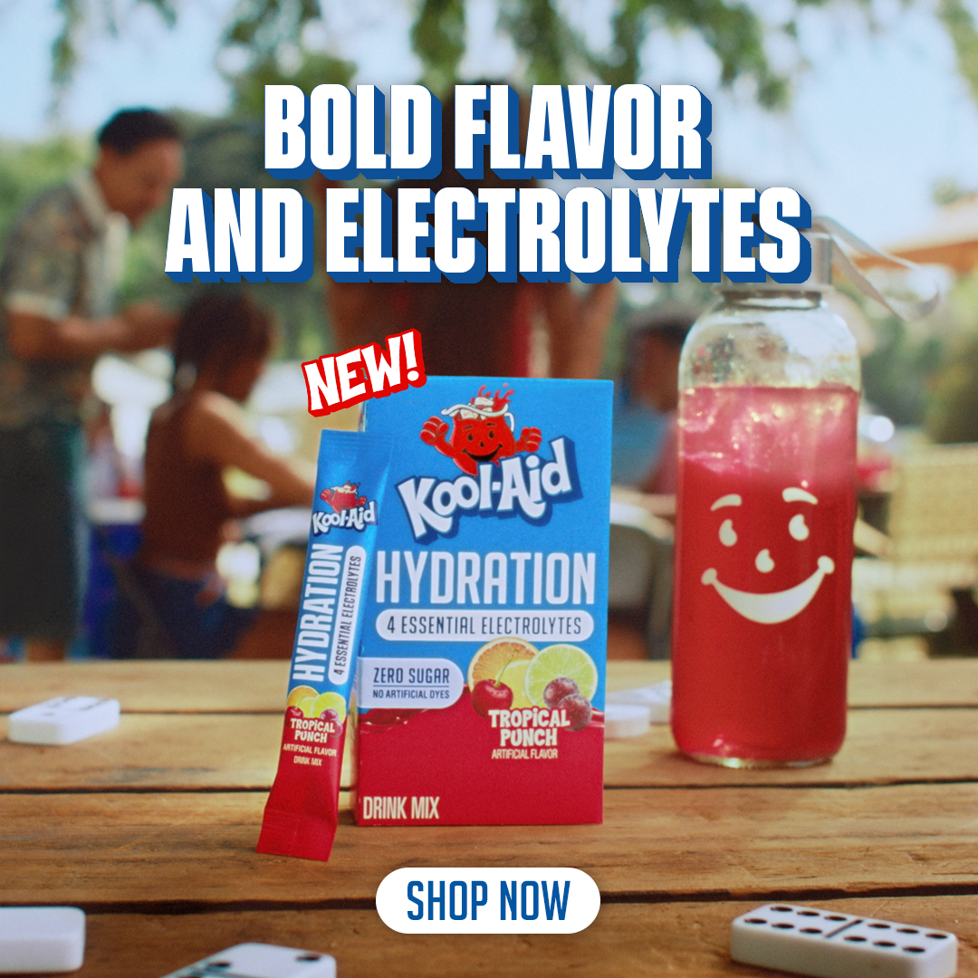 Kool - Aid Facebook ad: 4 Essential Electrolytes