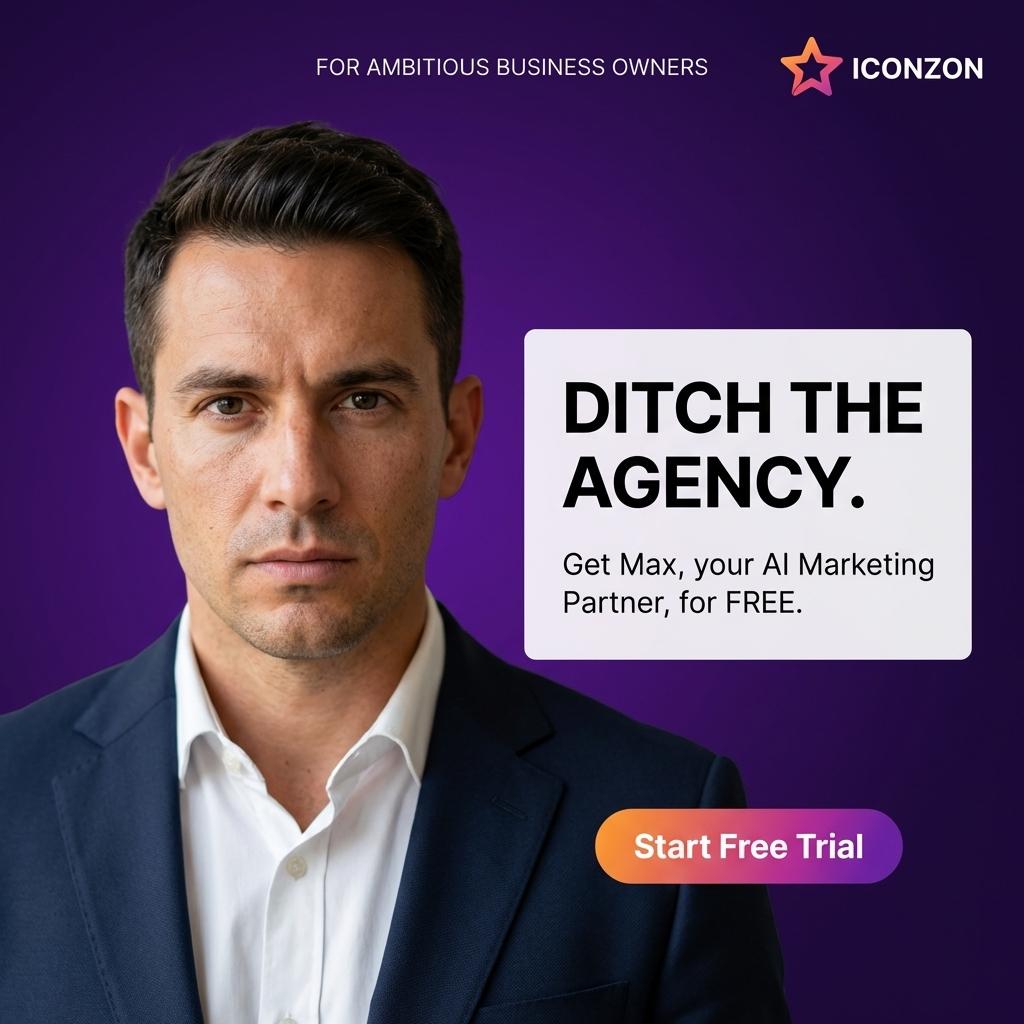 Iconzon.com Facebook ad: Stop wasting your ad budget