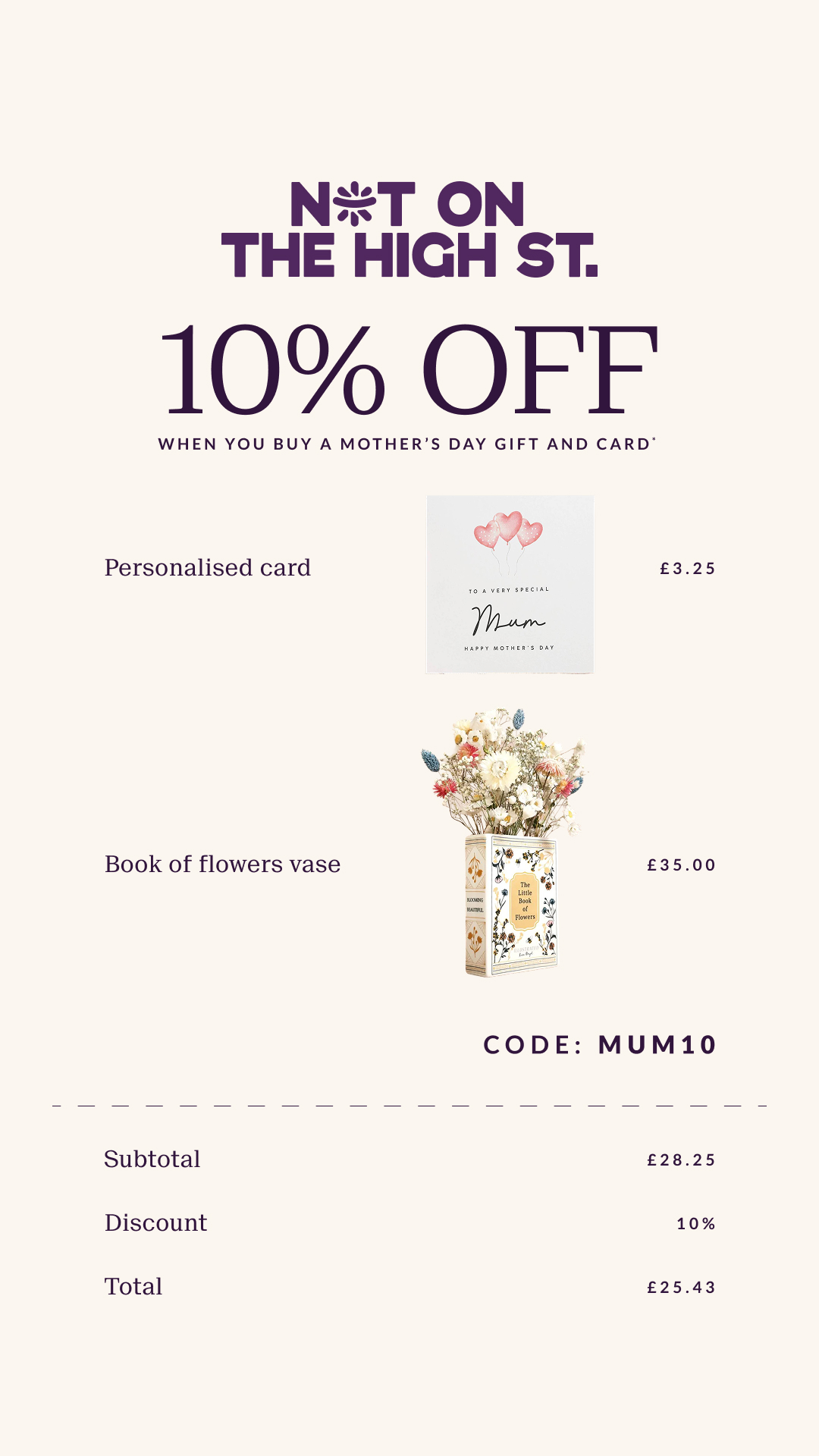 notonthehighstreet Facebook ad