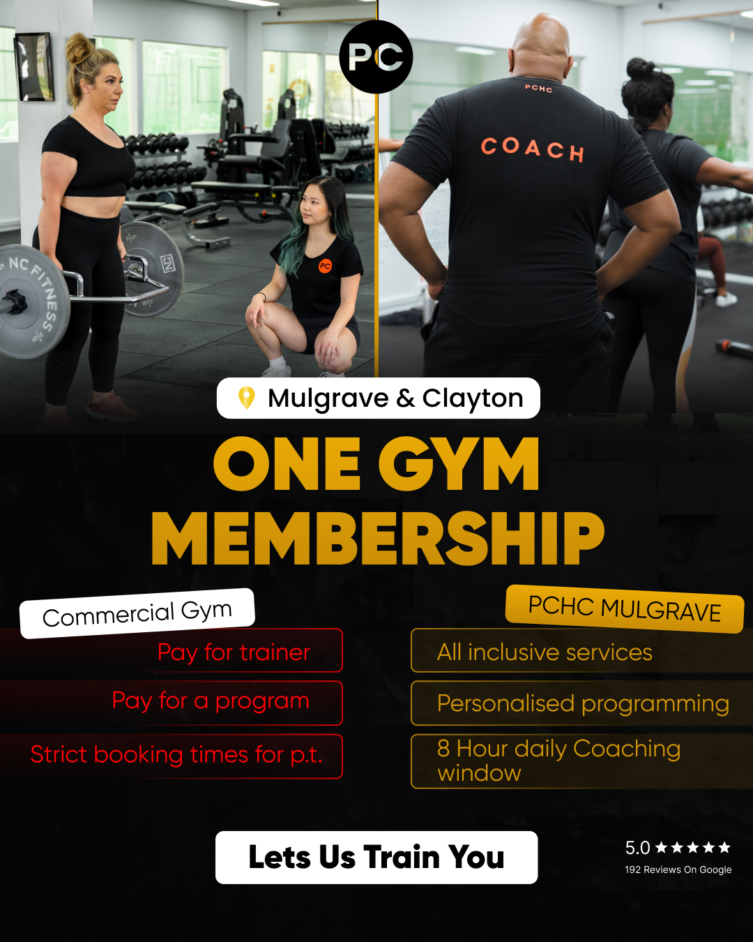 Personal Coaching Health Club Mulgrave Facebook ad: One Membership. Everything Included