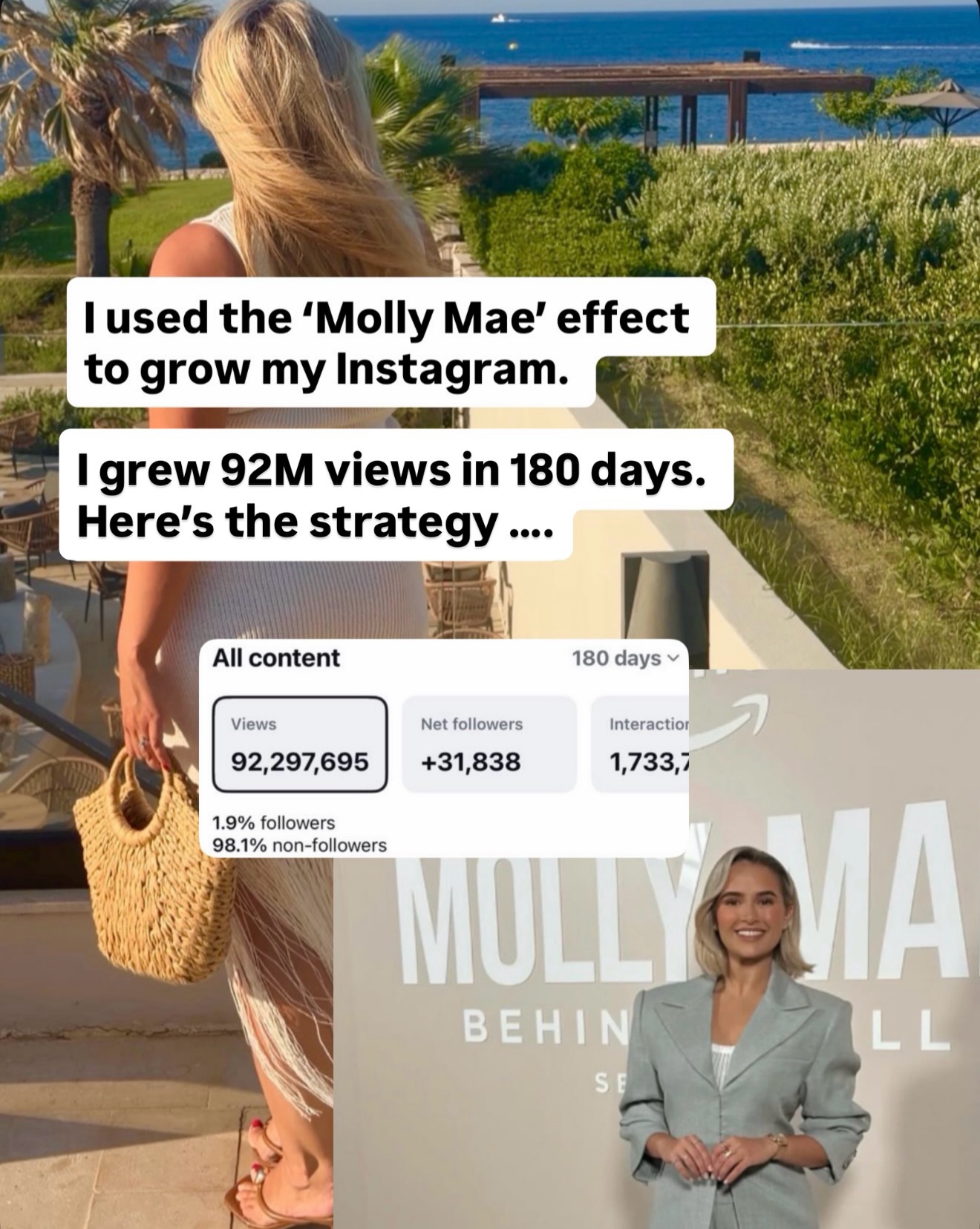Jenna O'Keefe Facebook ad: I used the Molly Mae effect to grow…