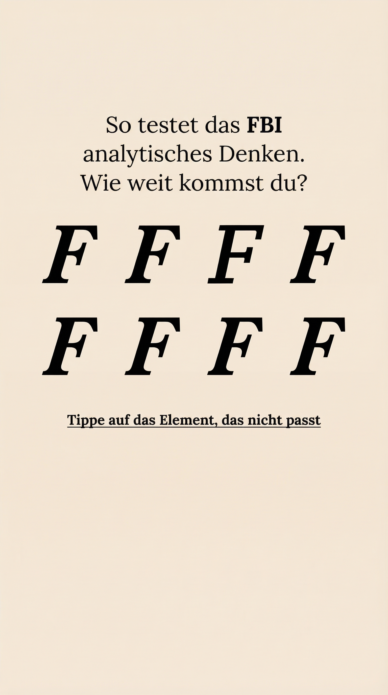International IQ test Facebook ad
