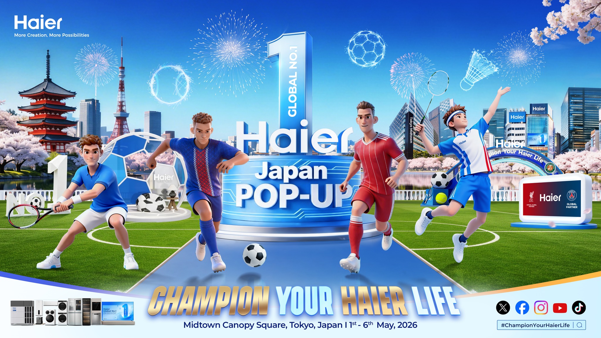 Haier Facebook ad: Tokyo, are you ready?