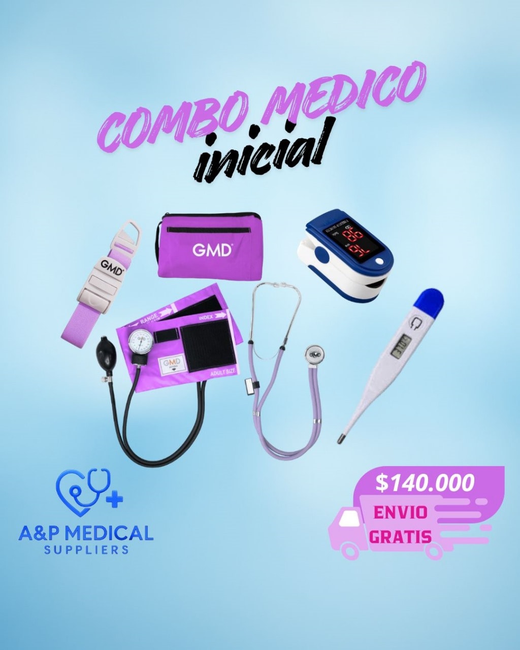 A&P Medical Suppliers Facebook ad: ¡Combo médico estudiantil con envío GRATIS y pago…