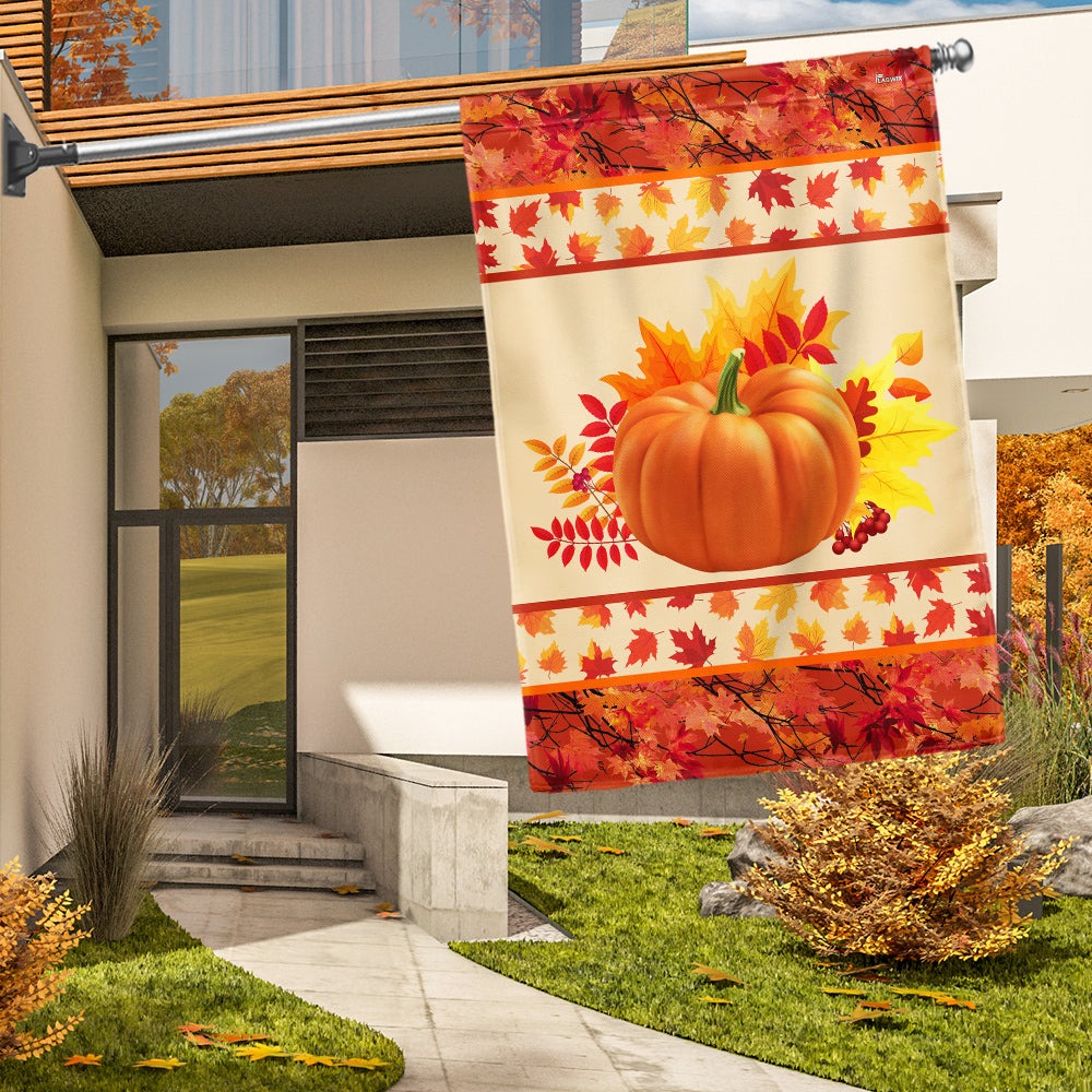 Flagwix.com Facebook ad: From pumpkin spice to porch pride.