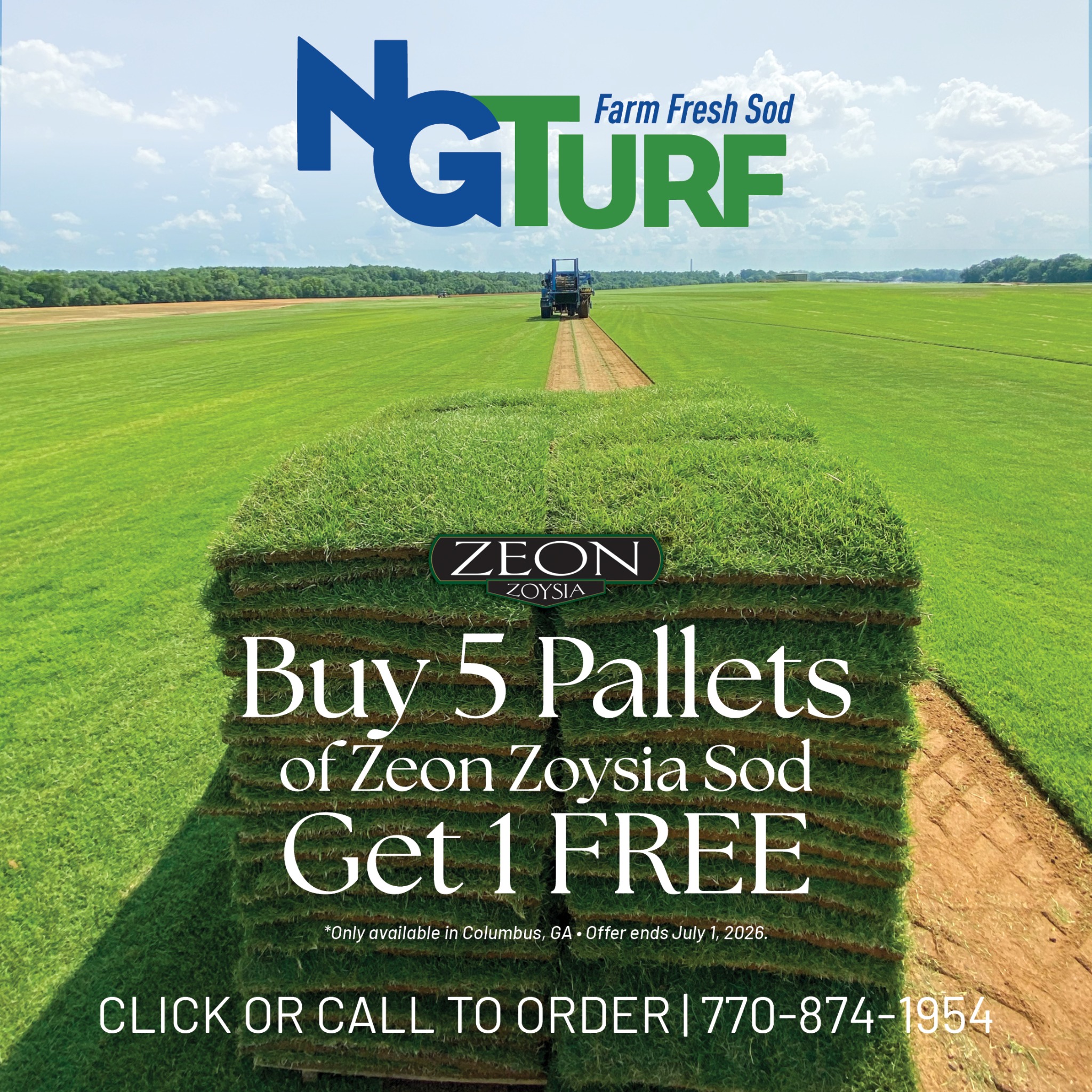 NG Turf Facebook ad: Transform Your Lawn with Premium Zeon Zoysia Sod