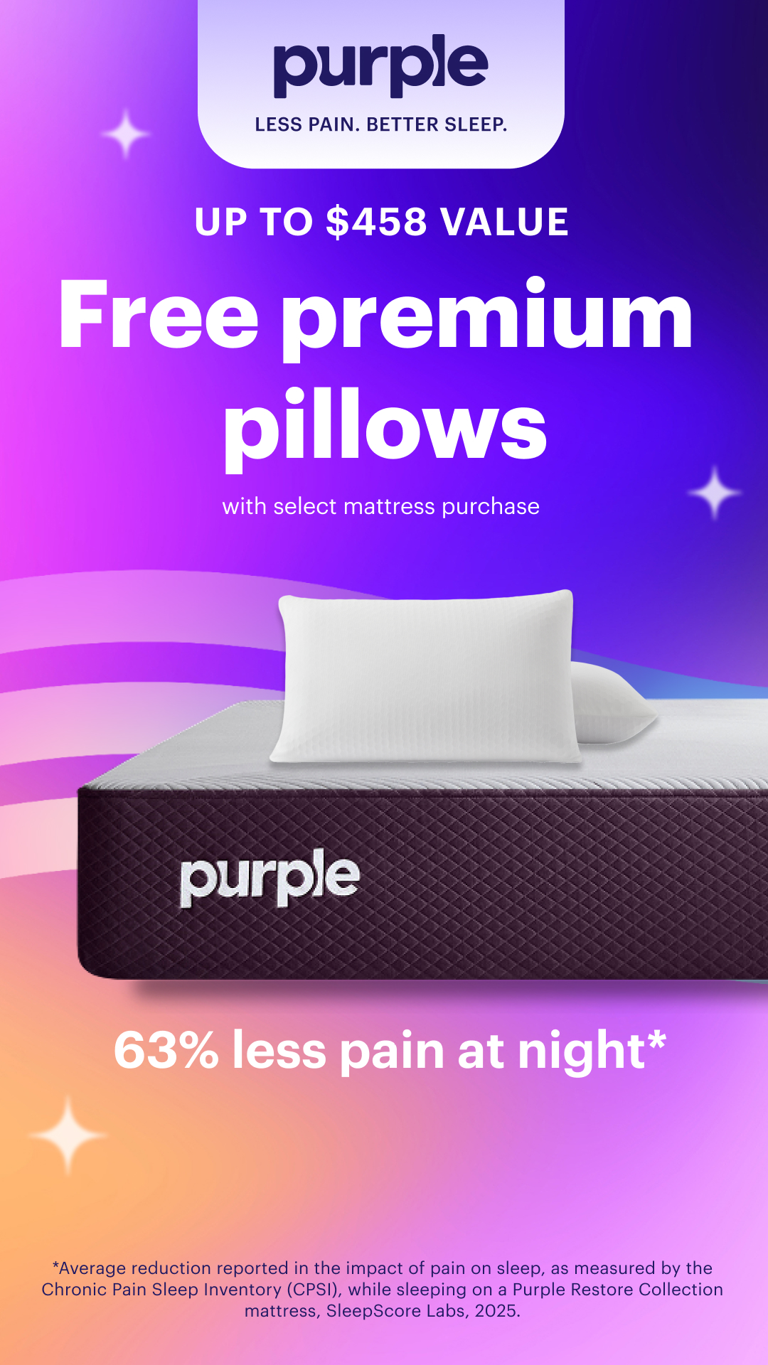 Purple Facebook ad