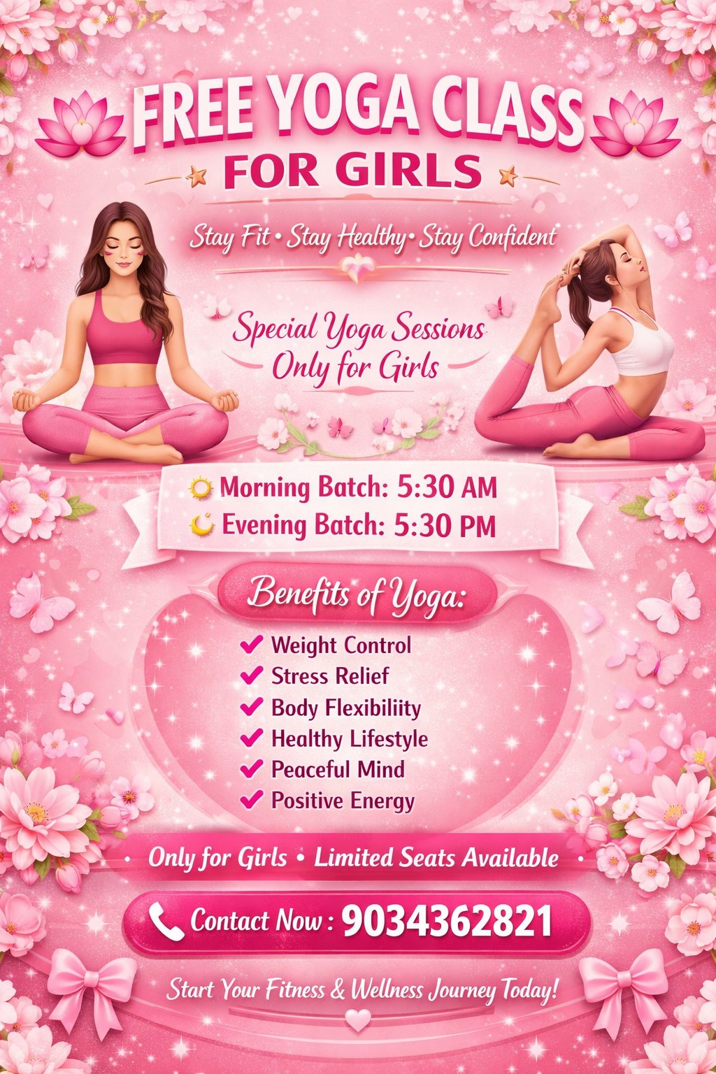 Poonam Wellness Coach Facebook ad: Free yoga class