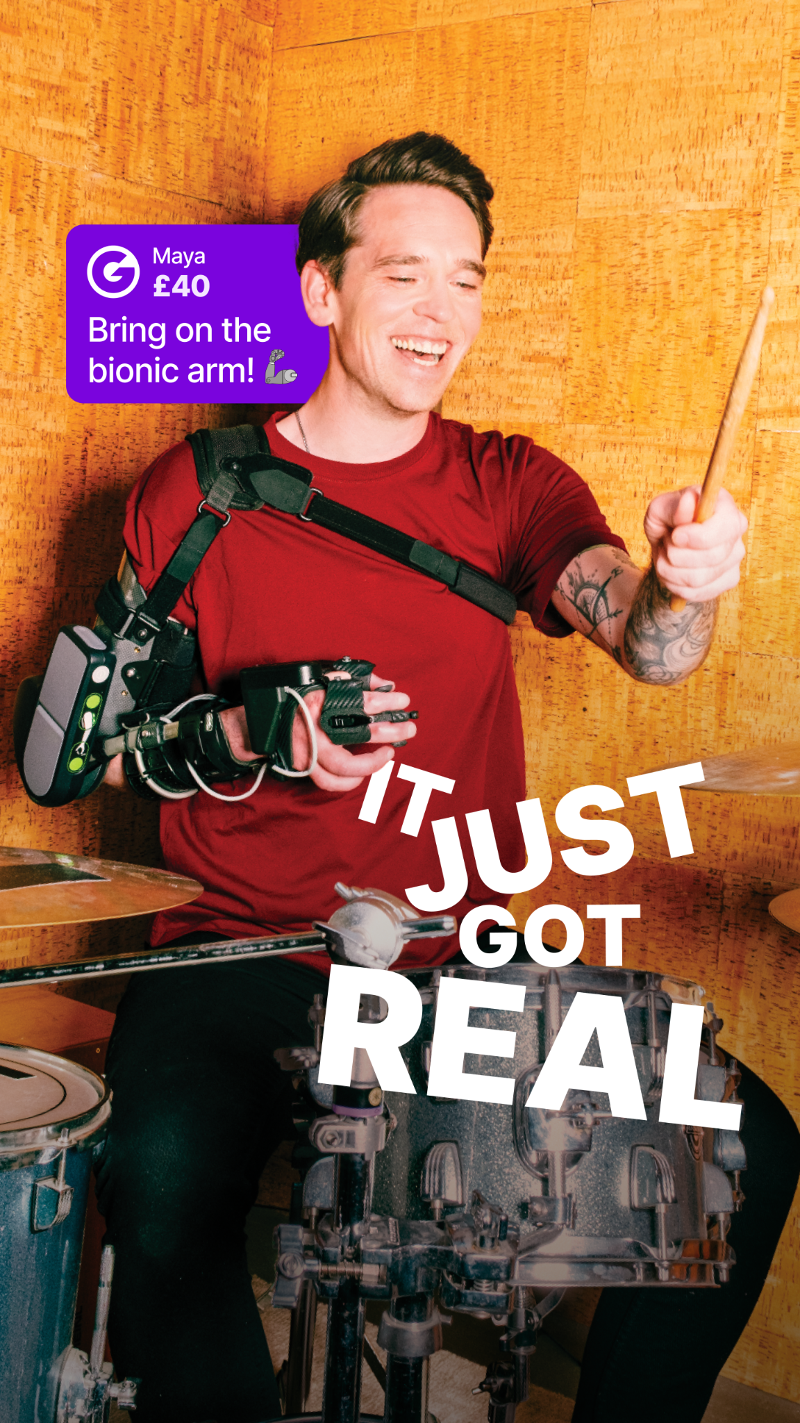 JustGiving Facebook ad