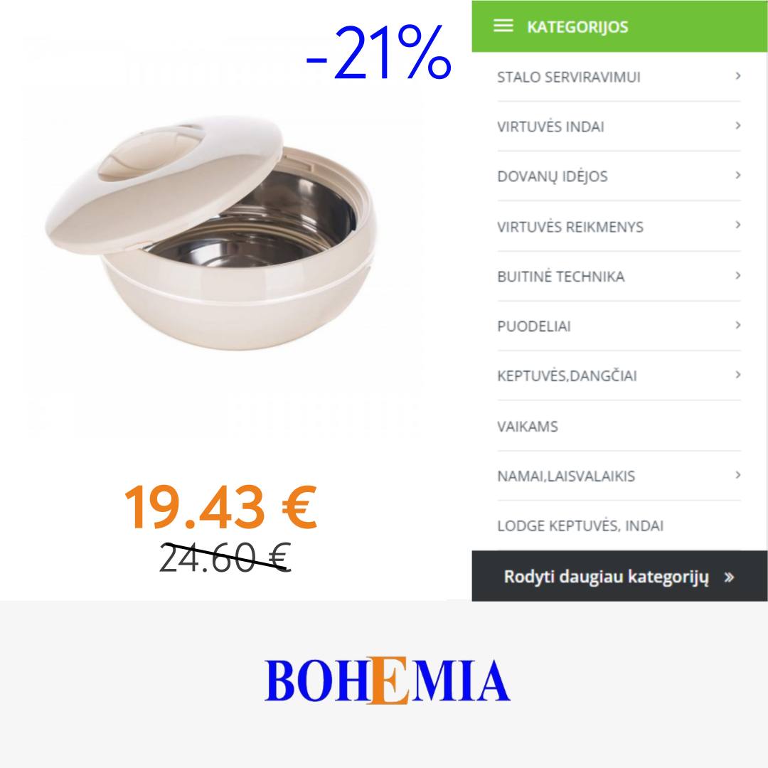 Bohemia.lt Facebook ad: Kažko trūksta? Bohemia.lt rasite virš 2000 dėmesio vertų…