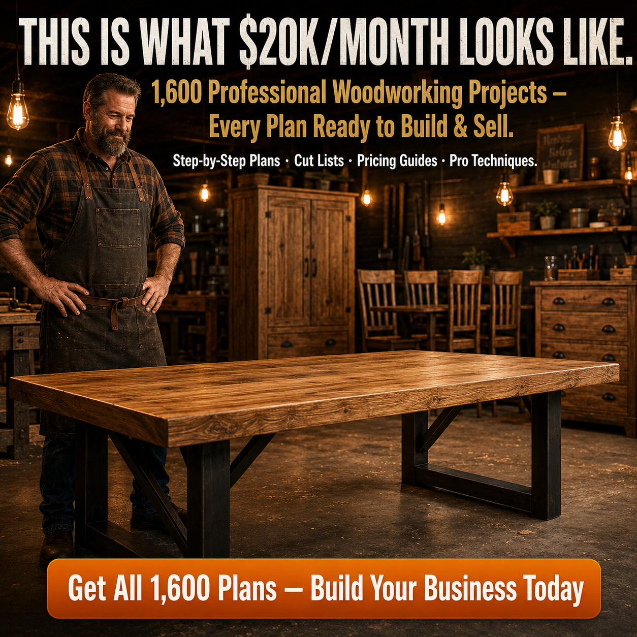Expert Academy Facebook ad: Why do some hobbyists build perfect furniture on their…